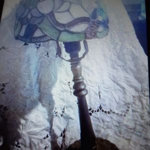 Lamp Stain glass, metal base,  24 in tall